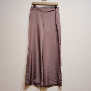 Old Navy Taupe/Blush Wide Leg Satin Trousers Size 10
